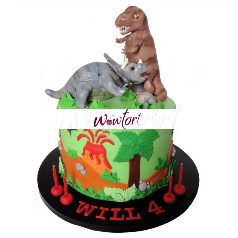 Торт в стиле динозавров - 72 фото